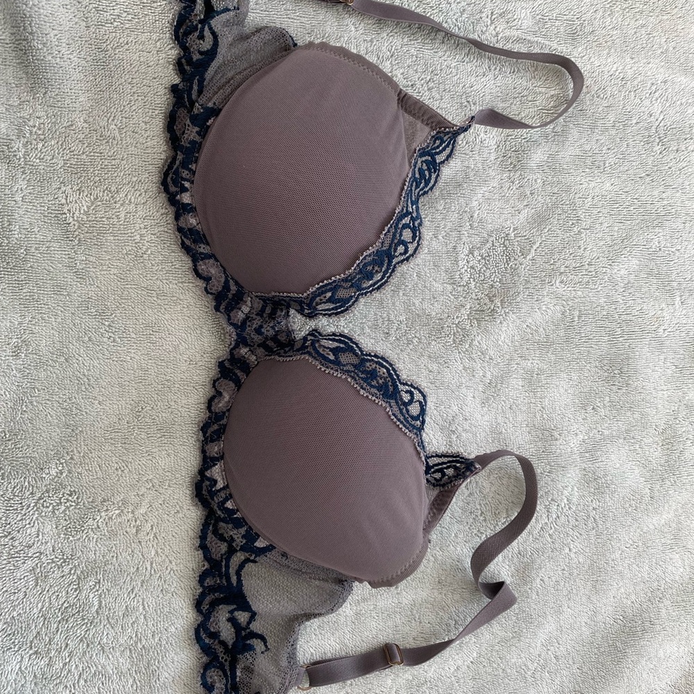 Natori Feathers Bra Blue Purple 30DD